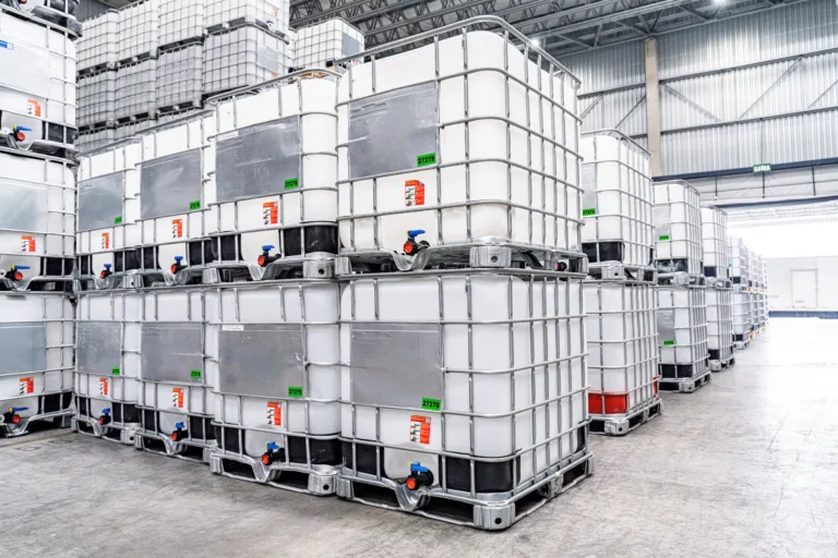 AdBlue IBC containers in storage