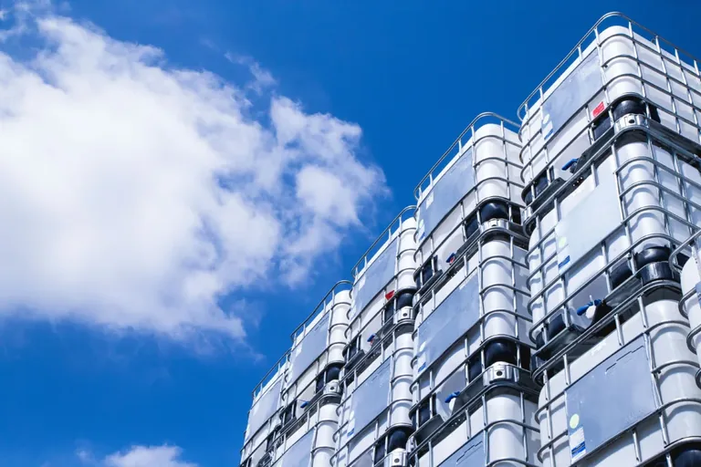 IBC containers ready for bulk AdBlue supply